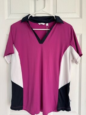 Lady Hagen color block polo NWT
